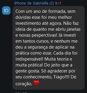 Depoimento de aluno 5